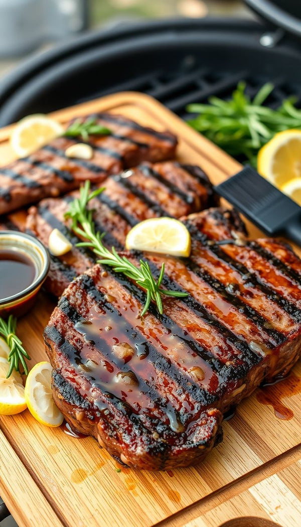 Grilled Steak with Olive Oil 